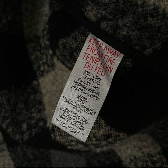 *SOLD* Hatley Hayden Overcoat Shacket, Grey Classic Plaid Check - Picture 6 of 10